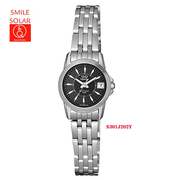 Jam Tangan Wanita Stainless Steel Rantai Analog Original Q&amp;Q QnQ QQ S301 Series