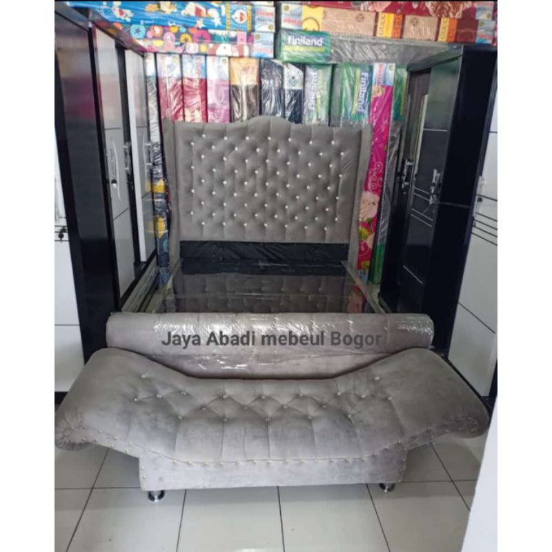 Divan Jaguar 160x200 plus sofa puk kancing bludru