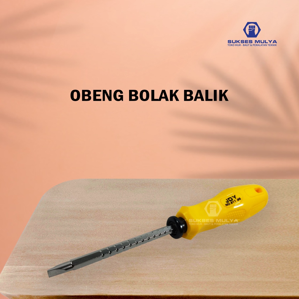 JDY Obeng Bolak Balik Panjang Obeng Plus Minus