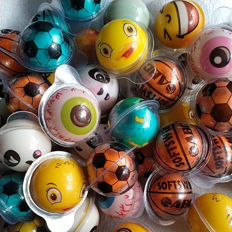 permen karet mata, bola dunia dll 5pcs