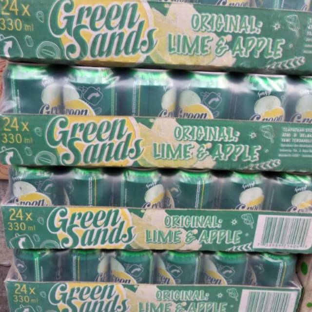 

Green sands 330ml 1 dus isi 24 kaleng / green sands original 330ml / greensands lime apple