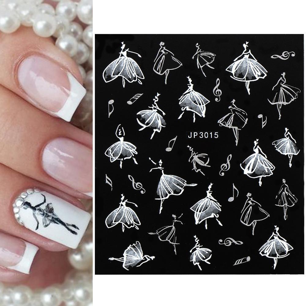 Solighter Stiker Kuku DIY Manicure Flower Elegant Ballet