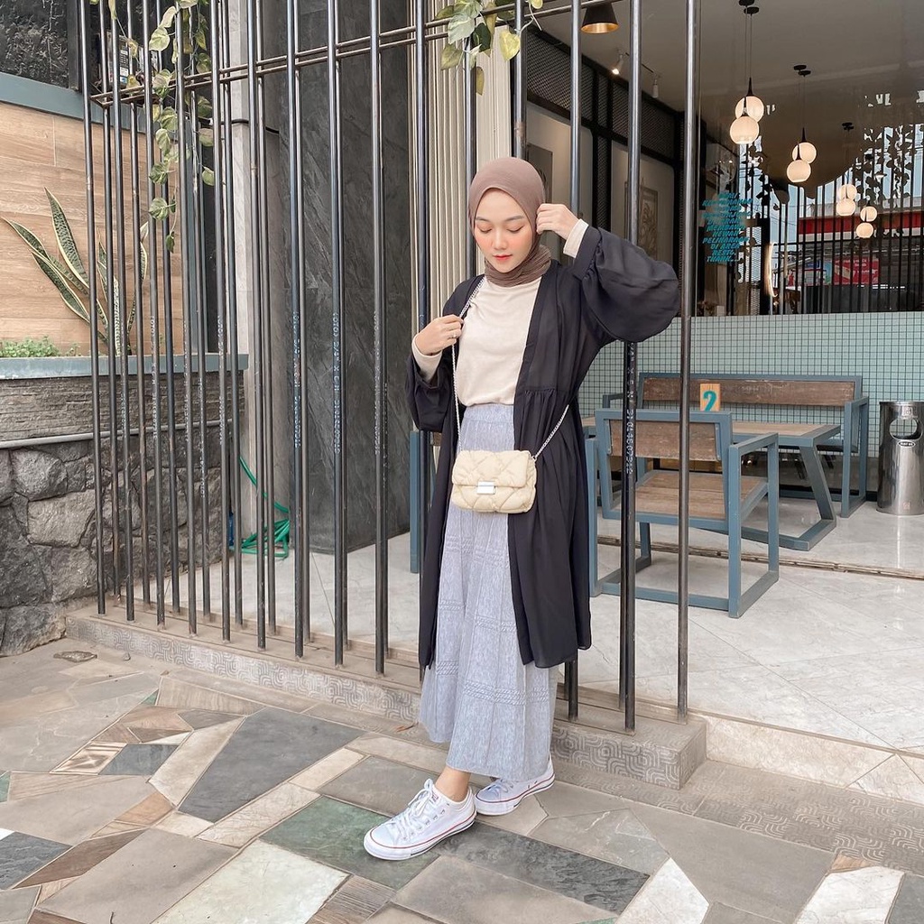 HANA BLAZER Long Cardi Outer Ceruty Oversize Korean Look