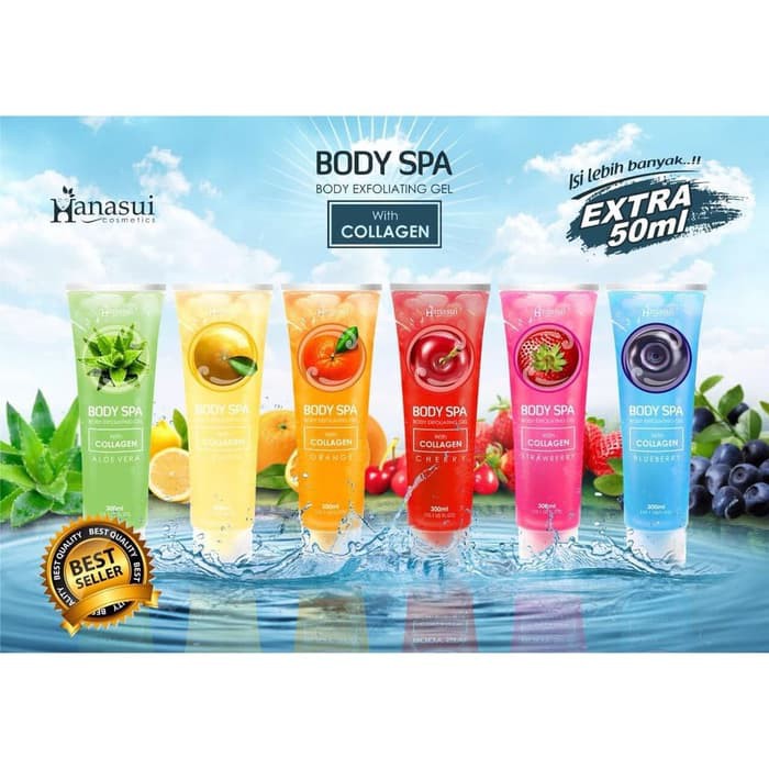 Body Spa Hanasui Body Gel With Collagen Peeling Daki Bodyspa Shopee Indonesia