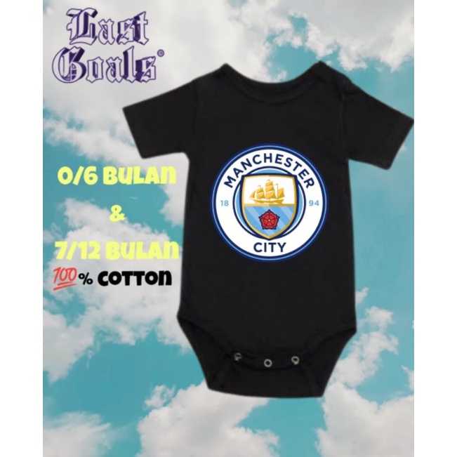 Baju bayi MANCHESTER CITY / kaos bayi club bola / jumpsuit / jumper bayi / jumsuit bayi / bodysuit b