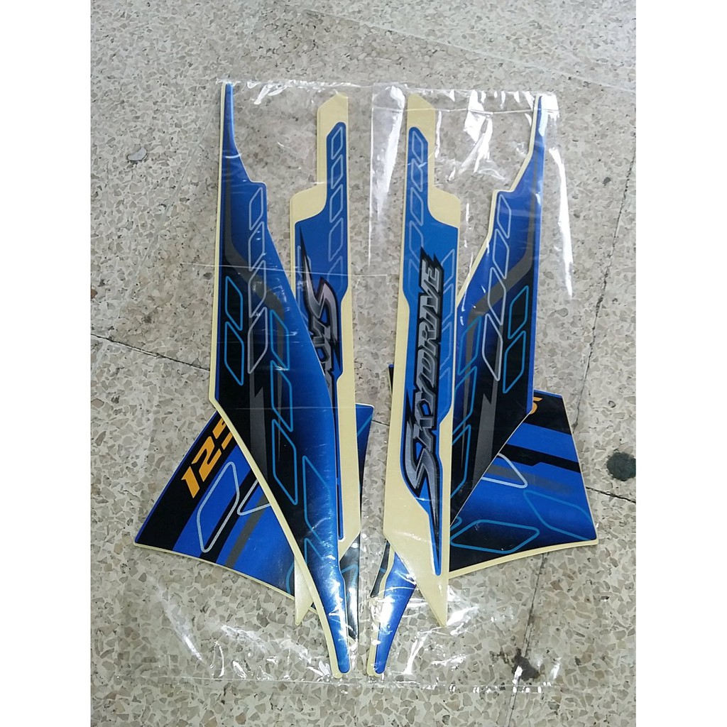 Stiker striping sticker suzuki skydrive 2014 biru