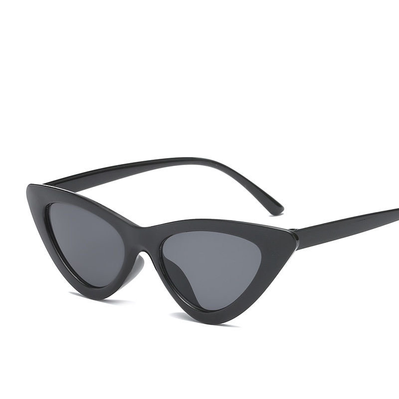 ✨Bayar di Tempat✨Kacamata Hitam Korean Wanita Ulzzang Triangle Vintage Cat Eye Sunglasses Women Men - An
