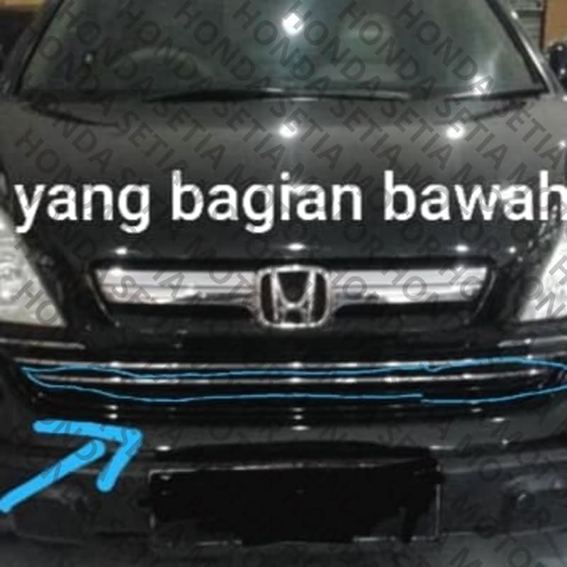 (100% ASLI ) List Grill Vernekel Chrome bawah Honda CRV RE Gen 3 2007-2009 Original Bagus