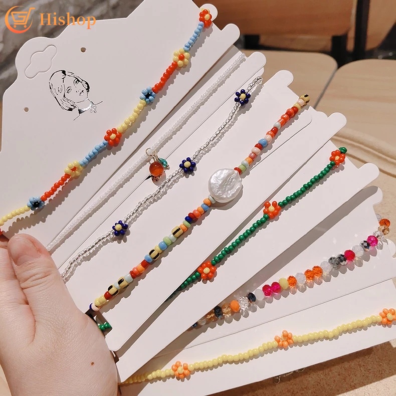 New Fashion Beads Pearl Necklace Colorful Smile Face Chain Choker for Women Jewelry Accessories