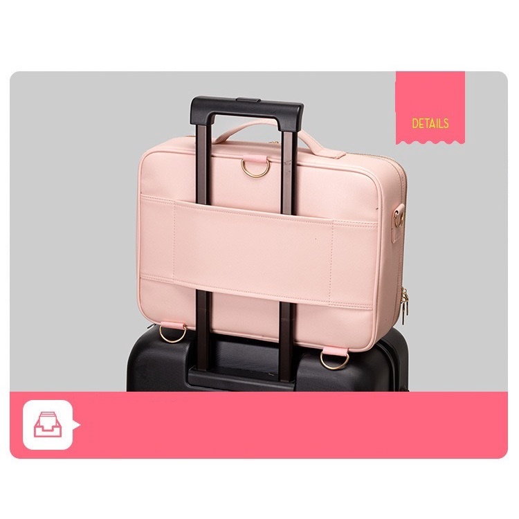 New Arrival Tas kosmetik PU Soft Pink Tas Make up Beauty Case