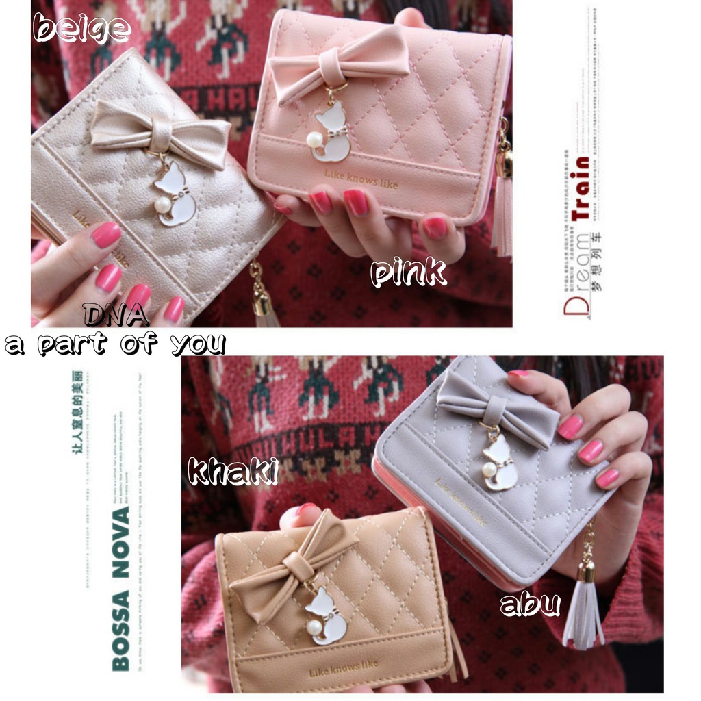 FASHION SALE 3.3 DOMPET MINI CAT BERGAMBAR KUCING LUCU BERSAUDARA | DOMPET UKURAN 20x10 CM MUAT UNTUK DOMPET RECEH WANITA | DOMPET KECIL SIMPLE TIDAK RIBET