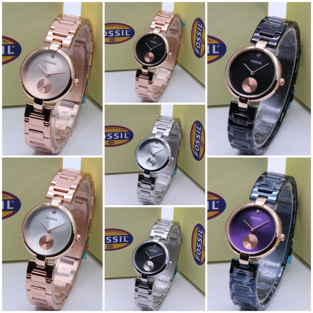 Jam Tangan Wanita A2852J Tali Rantai Detik Bawah Aktif Free Box Exclusive &amp; Baterai