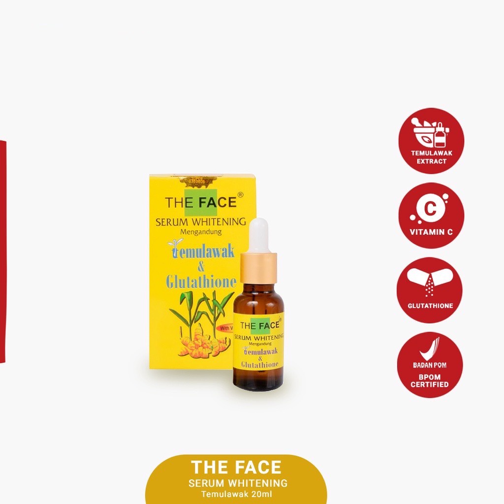 THE FACE Temulawak Whitening Serum with Glutathione 20ml