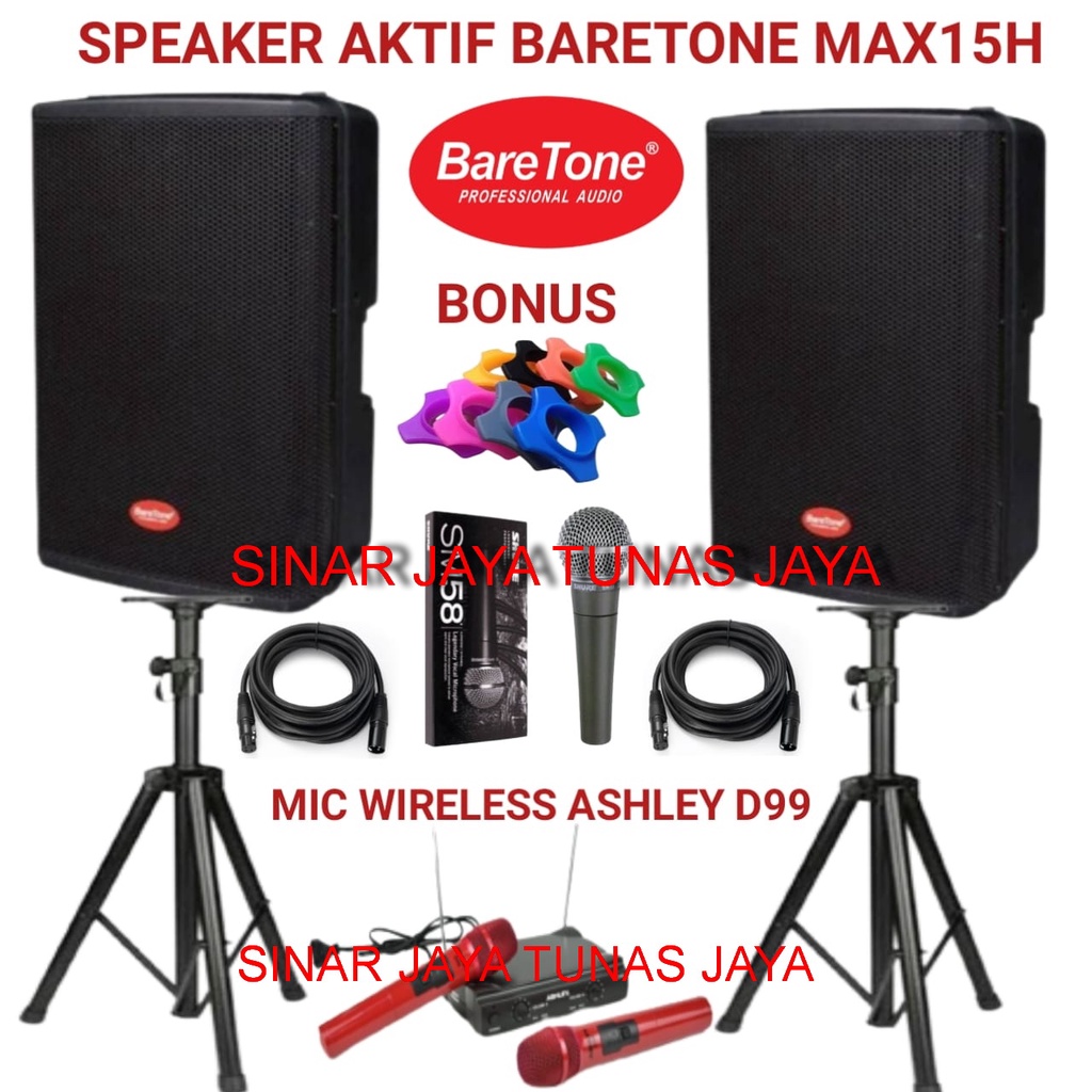 Speaker Aktif Baretone max15h 1600WATT MAX 15 H MAX15 H original baretone