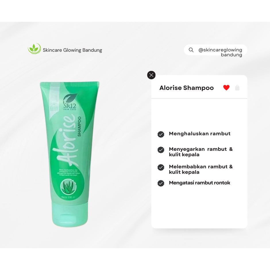 Alorise Shampoo SR12 Shampo Lidah Buaya Sampo Rambut Rontok Shampoo Rambut Rontok Shampoo Anti Rontok Shampo Anti Rontok Sampo Rambut Rontok dan Ketombe Hair Treatment Sampo Untuk Rambut Rontok