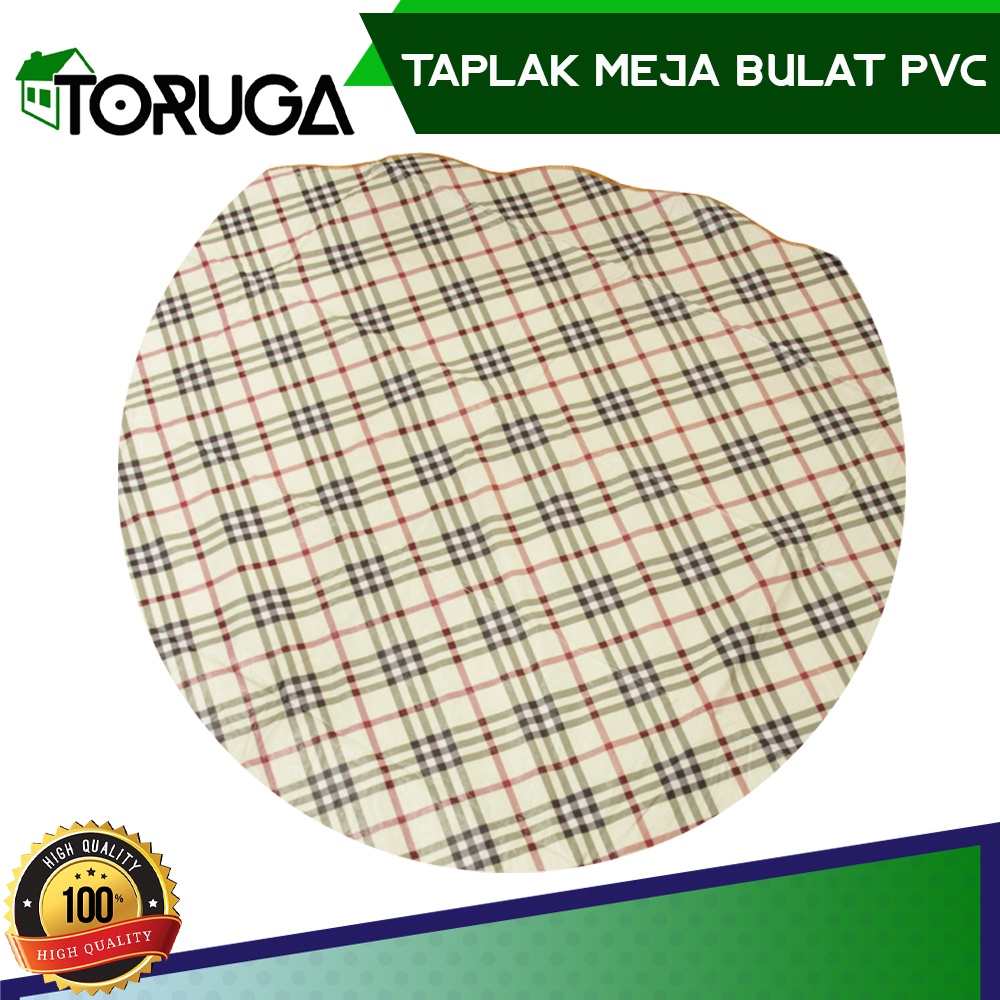 TAPLAK ALAS MEJA MAKAN TAMU BULAT ANTI AIR BAHAN PVC BUNGA 180 CM