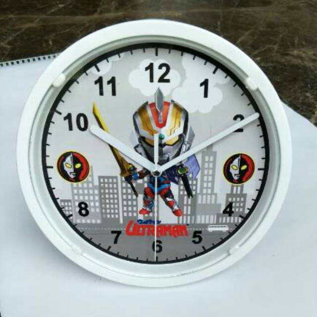 Jam Dinding/ Jam Meja  Ultraman Diameter 20cm Bagus Murah