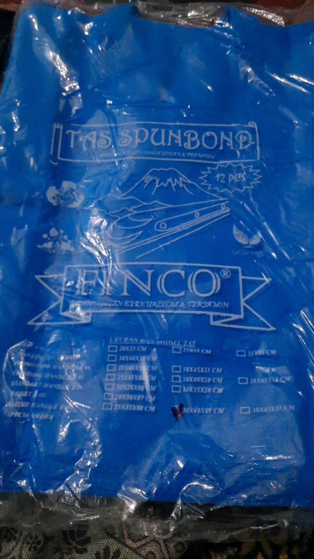 Tas Spunbond 30x40x9cm Isi 12pcs