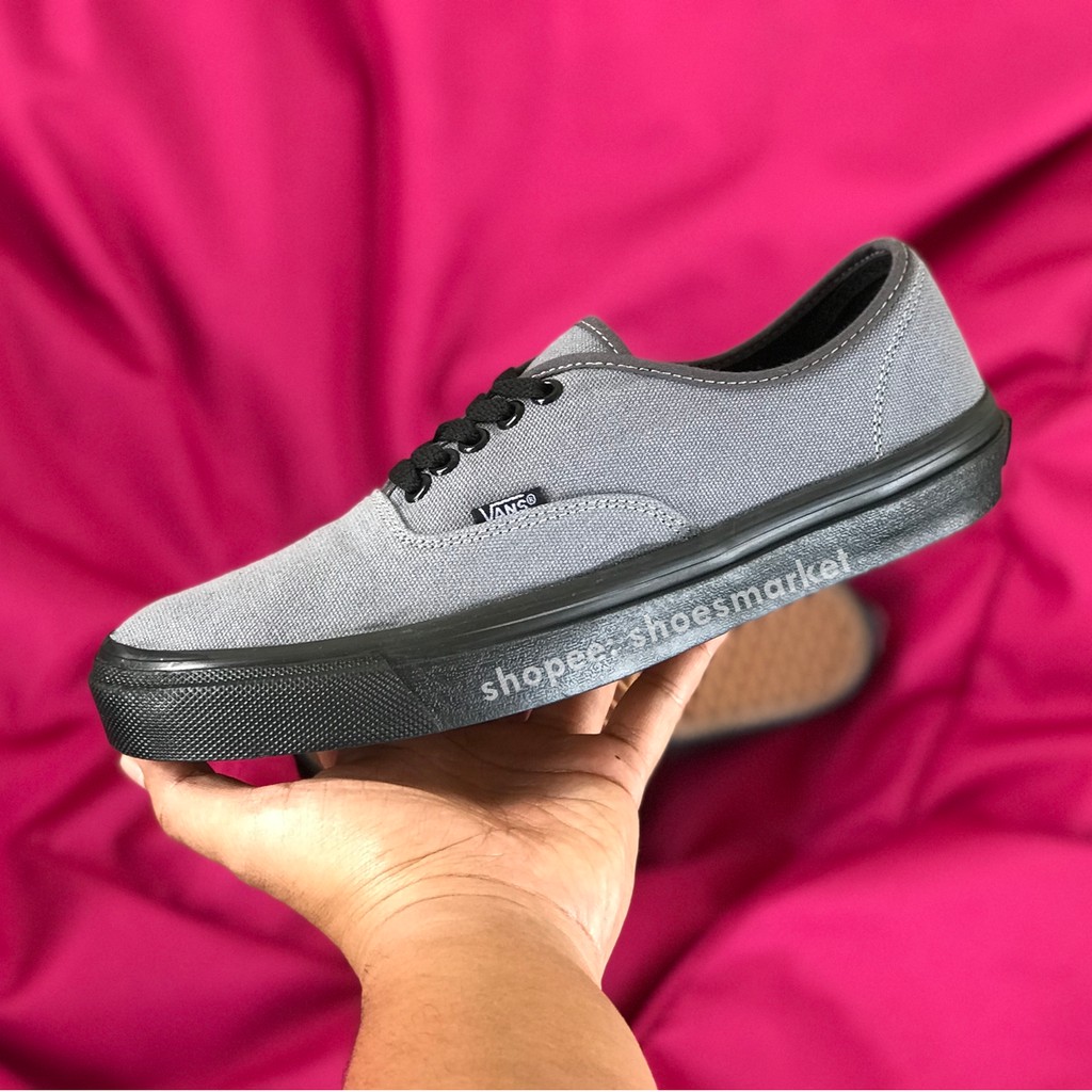 OBRAL SEPATU VANS AUTHENTIC GREY BLACK