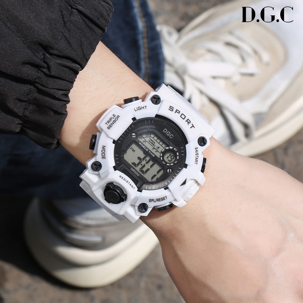 JAM TANGAN PRIA FASHION CASUAL SPORTS DIGITAL LED QUARTZ MEN WOMEN DIGITAL WATCH D.G.C M155