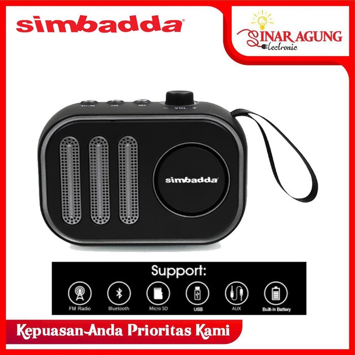 Simbadda Portable Bluetooth Speaker CST 330N Black Revolution