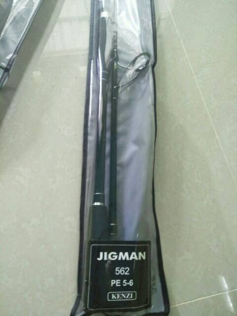 Joran Jigging KENZI JIGMAN 562 165cm pe 2-3, 3-4, 4-5 carbon 2 section fishing rod