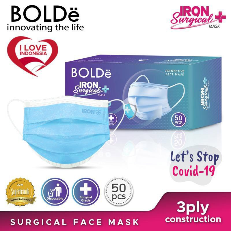 BOLDe Masker Medis / Iron Surgical Mask 3pcs