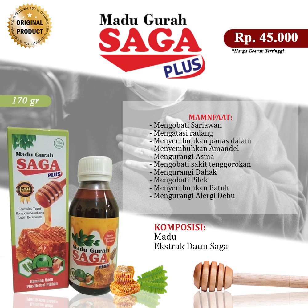 Madu Gurah Saga Plus 170 gr