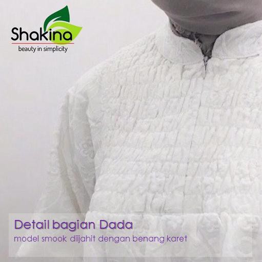 Naziha Gamis Gamis Full Umroh Gamis Paris Katun Bordir Putih Shakina H Zoraidaidasp