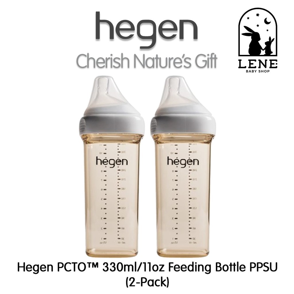 Hegen Feeding Bottle PPSU 330 ml / Botol Susu - 2 pack
