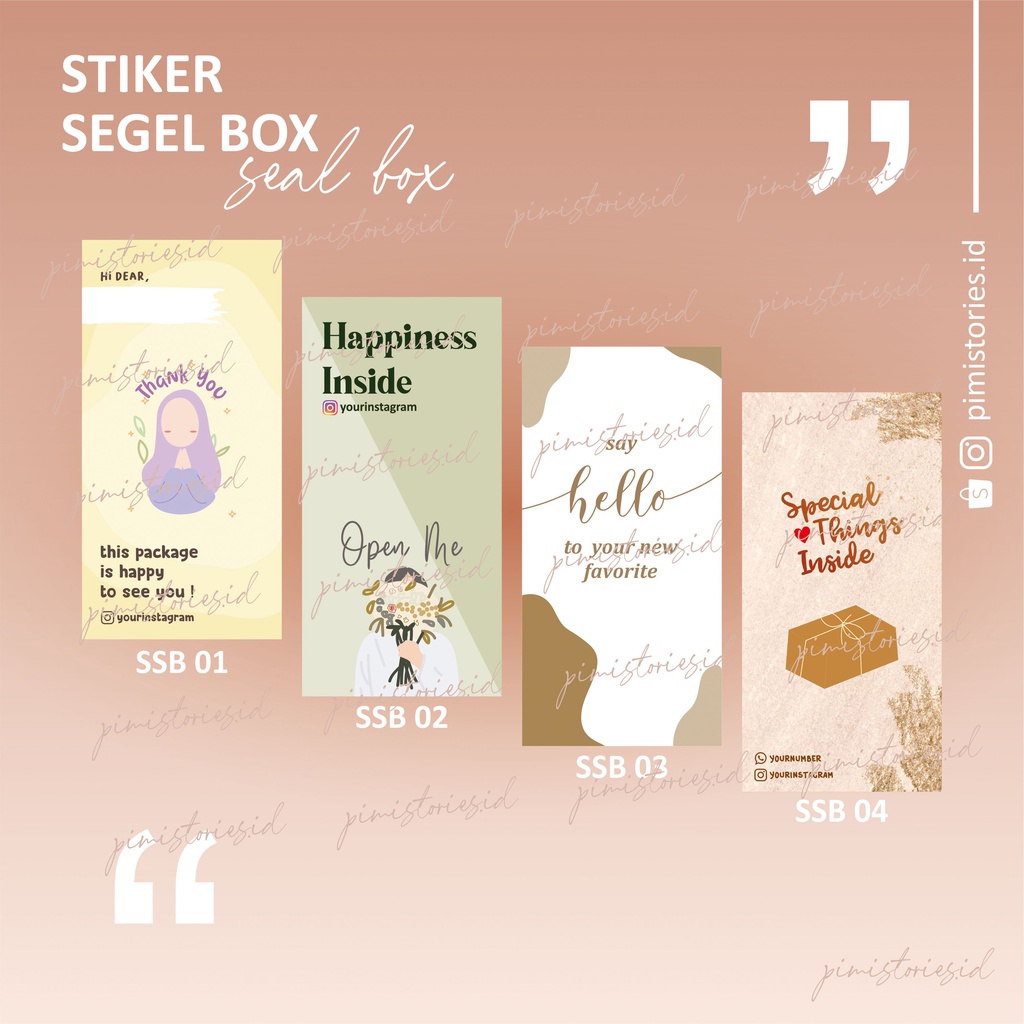 PAKET STIKER SEGEL BOX ⚫ SEAL BOX ⚫ LABEL PACKAGING ⚫ STIKER BOX ⚫ STIKERLABEL