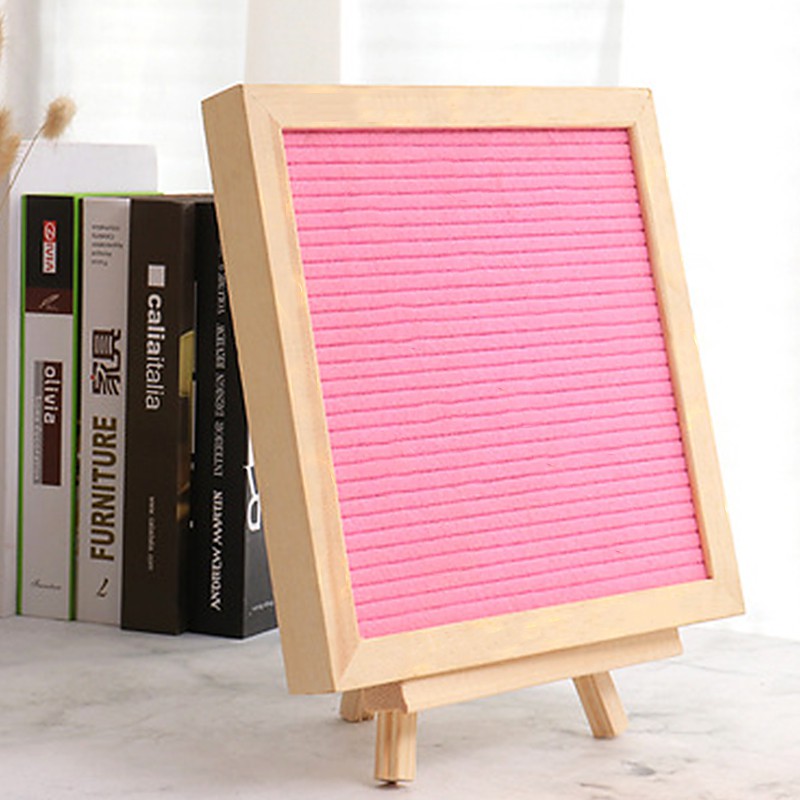 Letter Board - Papan Nama Bayi - Felt Letter Board - Papan Tulis Custom - Letter Board Kekinian SmileGirl 25x25-Pink background