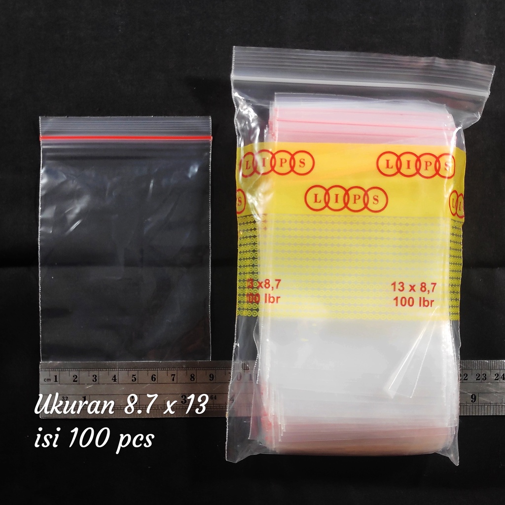 Kantong Plastik Klip Uk 10x15 (100pcs) / 8,7x13 (100pcs) / 8x12 (100pcs) / 7x10 (100pcs) / 6x10 (100pcs) / 5x8 (100pcs) / 4x6 (100pcs) / 3x5 (100pcs), Plastik Zipper lock, plastik Klip Obat