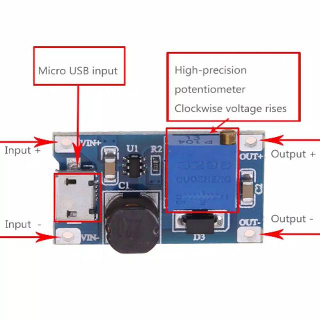 Modul Konverter Step Up Power Supply DC-DC 2A Adjustable