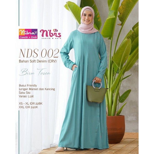Gamis Dewasa NDS 002 Biru Tosca