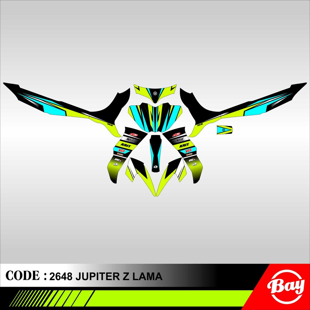 Decal Stiker Motor JUPITER Z LAMA / JUPITER Z BURHAN (Burung Hantu) Full Body Custom Sticker Variasi
