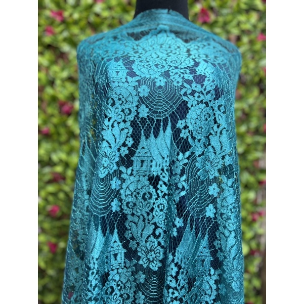 kebaya Fatmawati Italy spider per panel motif Sopo atau rumah adat