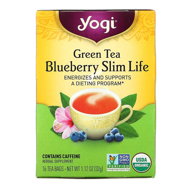 

Yogi Tea Green Tea Bluberry Slim Life 16 x 2 Gram
