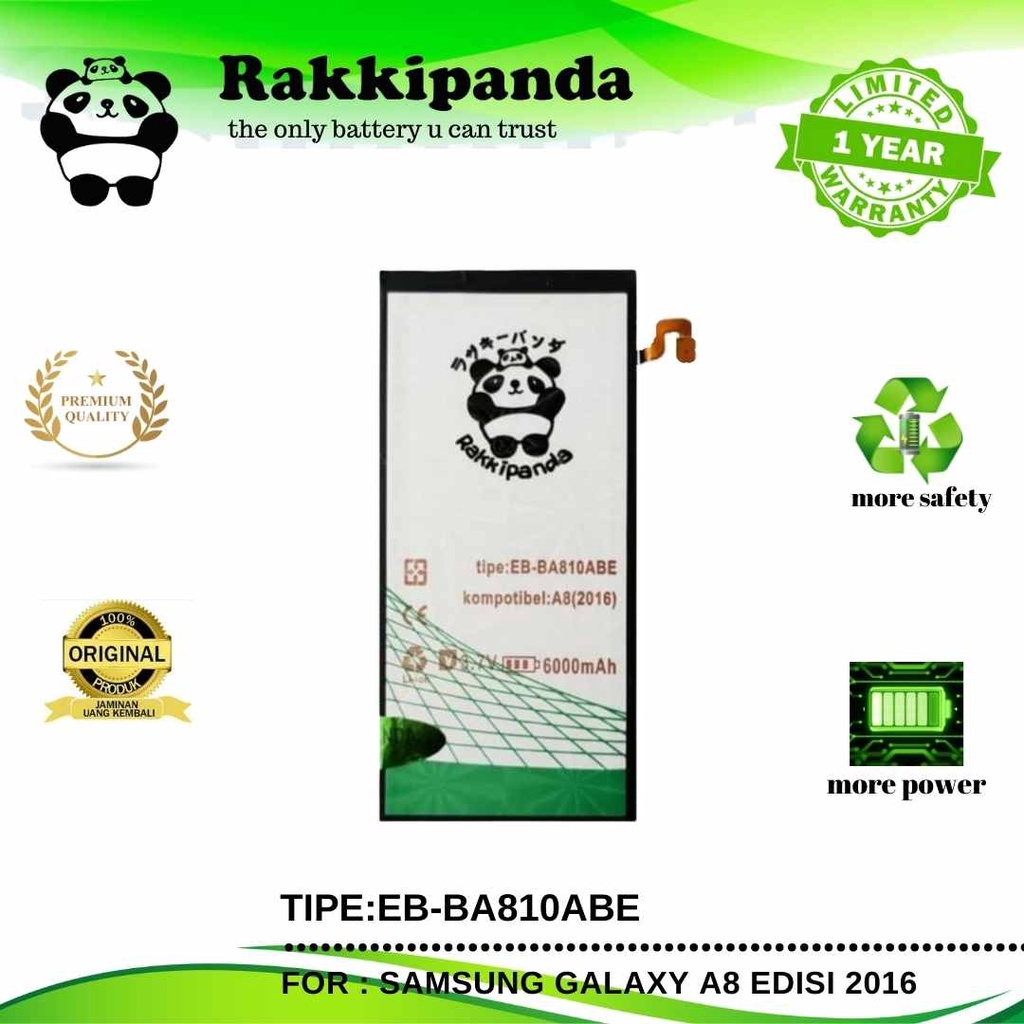 RakkiPanda - EB-BA810ABE Samsung A8 2016 Batre Batrai Baterai