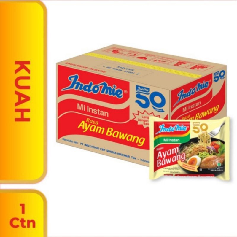 

INDOMIE AYAM BAWANG 1 DUS ISI 40 PCS