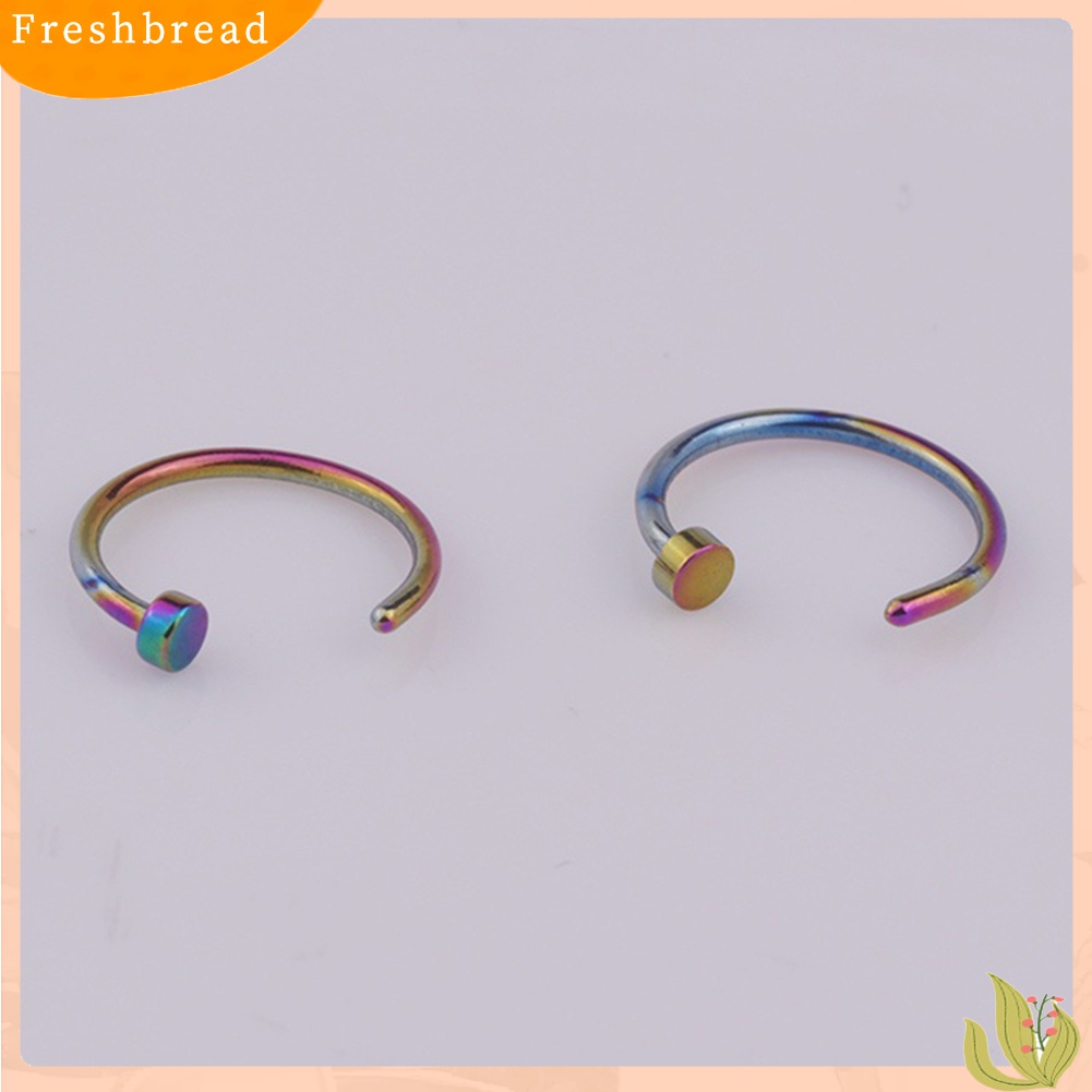 ? Fresh ? 4Pcs Cincin Tindik Tubuh / Hidung / Bibir Bahan Stainless Steel Gaya Punk