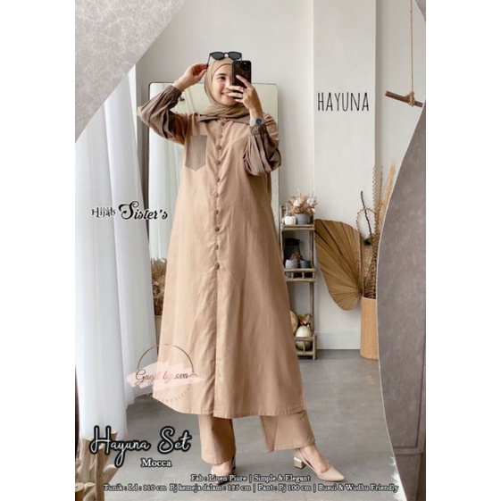 SET TUNIK + CELANA LINEN SUPER NYAMAN HAYUNA SET BY GAGIL