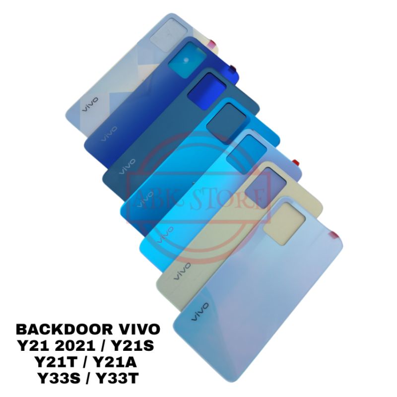 TUTUP BELAKANG BACKDOOR VIVO Y21 2021 Y21S Y21T Y21A Y33S Y33T BACKCOVER BACK CASING TUTUP BATERAI