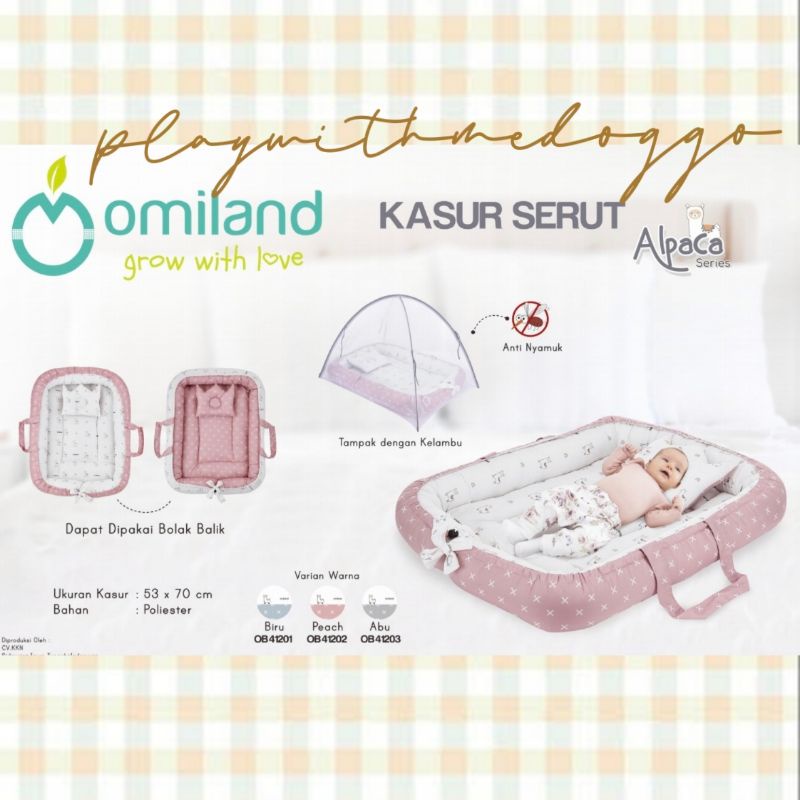 OMILAND Kasur Serut Bayi Bisa Dijinjing Set Bantal Murah Cantik