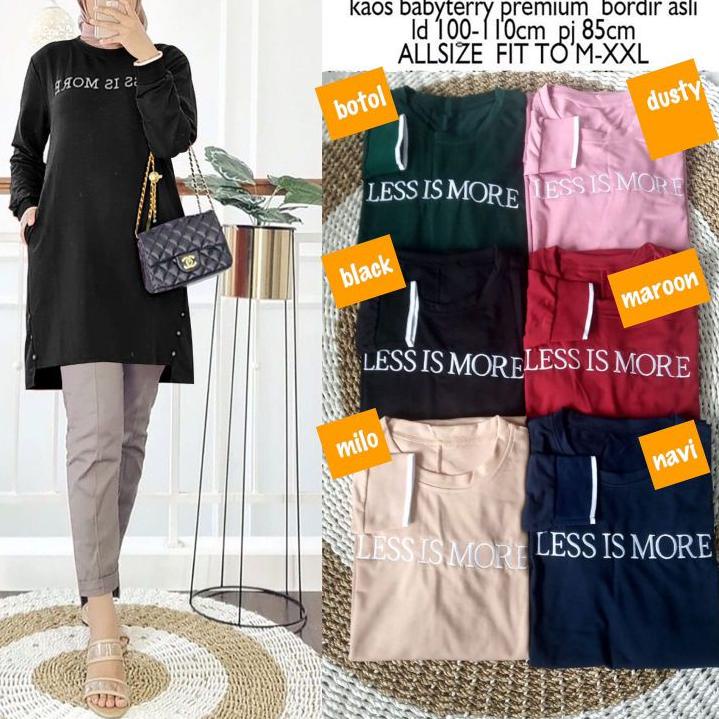 Neira Tunik - Tunik Babyterry Import LD102+ / Bordir+Rib Tangan Sporty+Saku kiri kanan / 268-6098