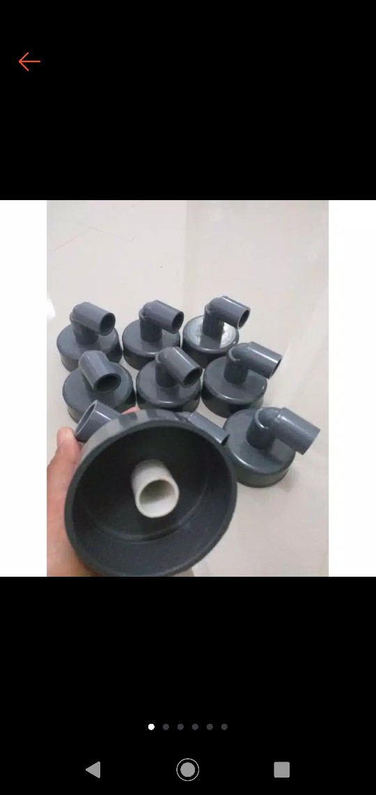 Dop Tutup Pipa Hidroponik 2 1/2 Inch Output 1/2 Inch Fitting Paralon Pvc