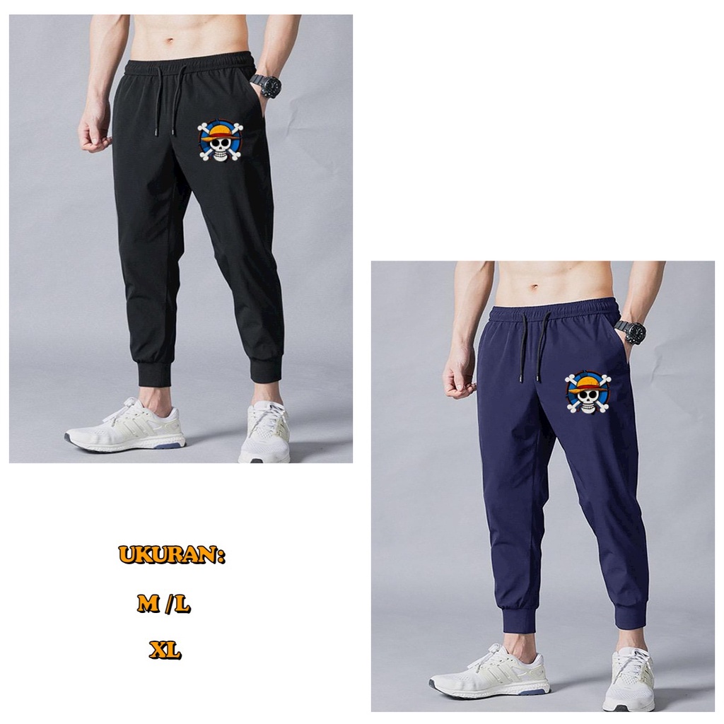 ALIPIO FASHION - JOGGER LAMBANG PIRATTE ONEPIECE / jogger pria / celana panjang / terbaru / keren / santai