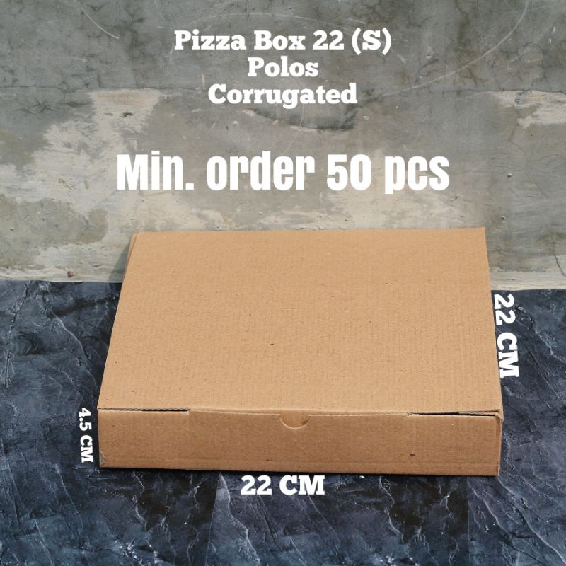 

KOTAK BOX KOTAK PIZZA SMALL 22 POLOS KARTON CORRUGATED MURAH