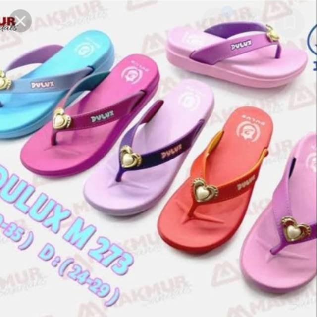 Sandal Dulux 273 anak/sandal karet anak wanita/sandal jepit anak wanita