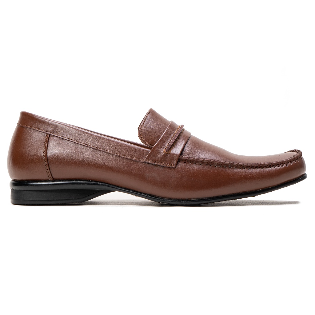 Sepatu Pantofel Slip On Pria Formal Kulit Asli M9604